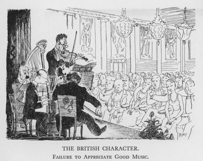 Britský charakter, neschopnost ocenit dobrou hudbu (litho) od Pont