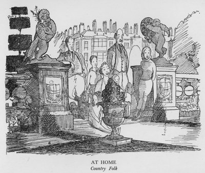 Doma, country folk (litho) od Pont