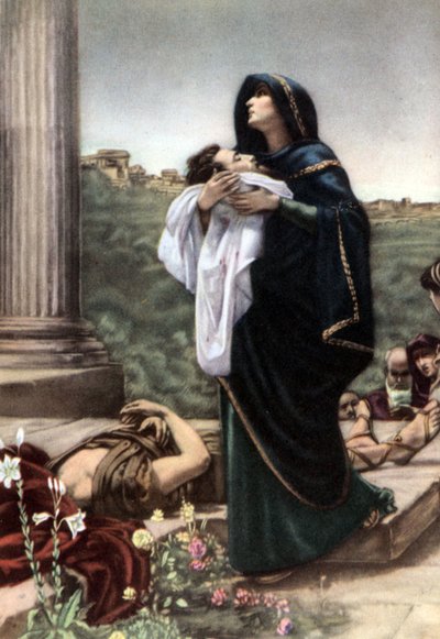Sada biblických vzdělávacích pohlednic z 50. let (tisk) od Ponziano Loverini