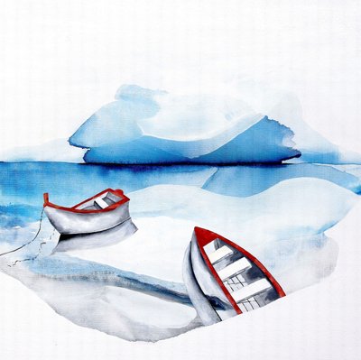 Červené čluny, Modré jezero od Poonam Choudhary