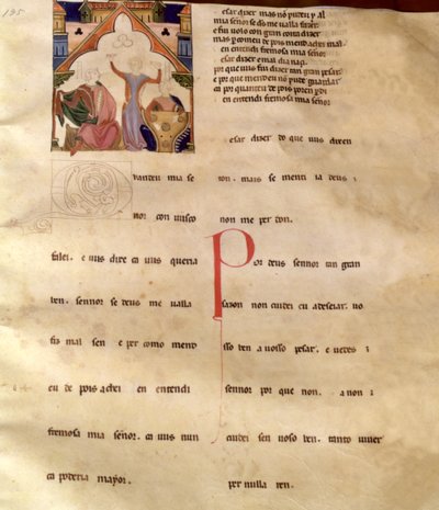 Ajuda Song Verses, Strana 195R, 13.-15. století od Portuguese School