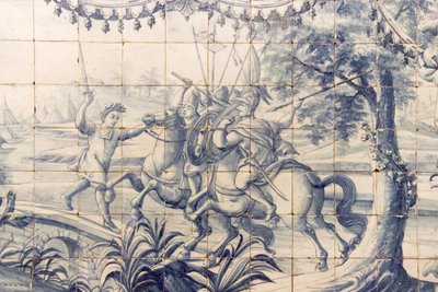 Alexander (356-323 př.nl) bojující s Peršany, kolem roku 1745 (keramika) (viz také 237498) od Portuguese School