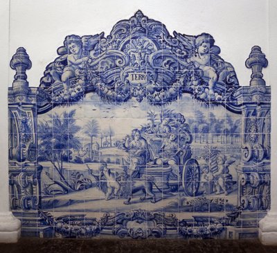 Alegorie Země - Azulejos, malovaná fajáns od Portuguese School