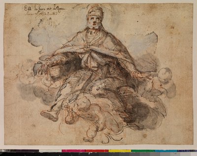 Apoteóza svatého Augustina, recto, 1675-99 od Portuguese School