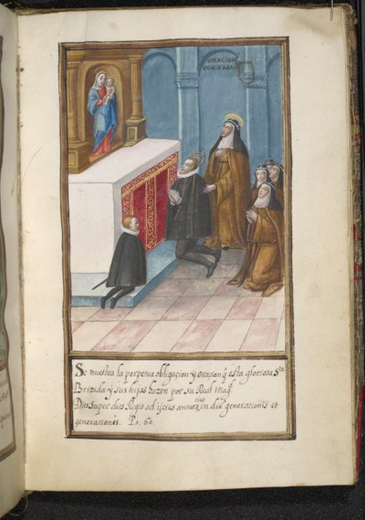 Ilustrace z historie vystěhování jeptišek Syon, sestavené v Lisabonu na počátku 17. století od Portuguese School