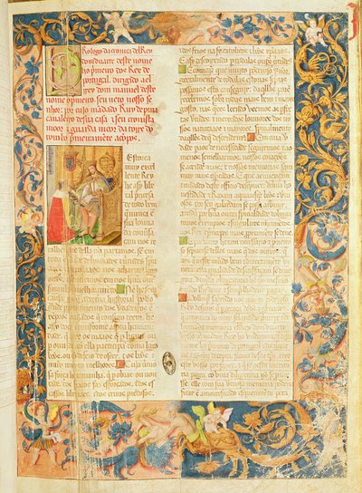 Stránka z kroniky krále Duarta I. (1391-1438) od Portuguese School