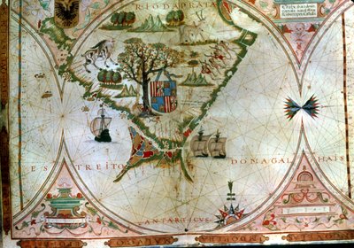Magellanův průliv (vellum) od Portuguese School