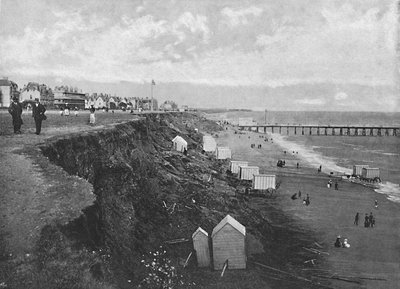 Clacton: Pláž, c1896 od Poulton and Co