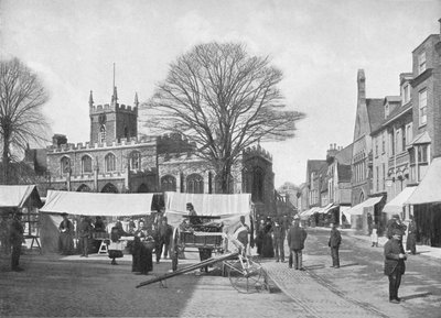 Tržiště, Huntingdon, c1896 od Poulton and Co
