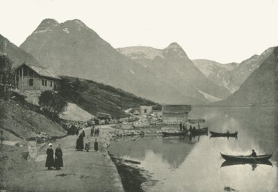 Mundal, na Fjaerlandsfjorden, Sogn, Norsko, 1895. od Poulton and Co