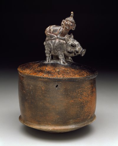 Mísa s víkem s mužem na pekari, 250-550 (keramika) od Pre Columbian Pre Columbian