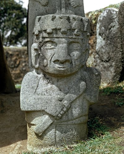 Megalitická socha válečníka od Pre Columbian Pre Columbian