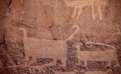 Petroglyfy, Národní historický park kultury Chaco, 2014 (foto) od Precolombian Precolombian