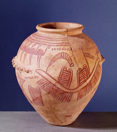 Váza zobrazující dvě svatyně na člunu, cca 3500 př. n. l. (keramika) od Predynastic Period Egyptian