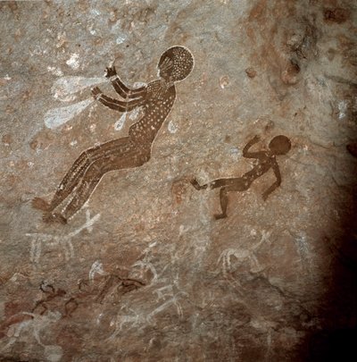 Lidské postavy. Jeskynní malby, 8000-7000 před naším letopočtem od Prehistoric Prehistoric