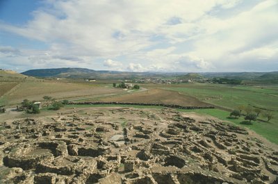 Italia, Sardinian alue, Barumini, Medio Campidanon maakunta, arkeologinen kohde "Su Nuraxi" od Prehistoric Prehistoric