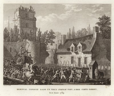 Baron de Besenval de Brunstatt přivedl do Grand Chatelet v Paříži od Prieur