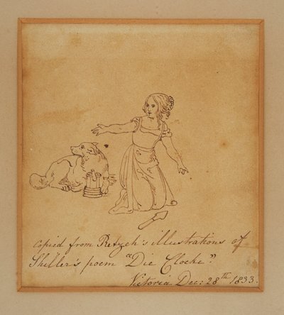 Skica princezny Viktorie od Princess Royal (1840-1901) Victoria