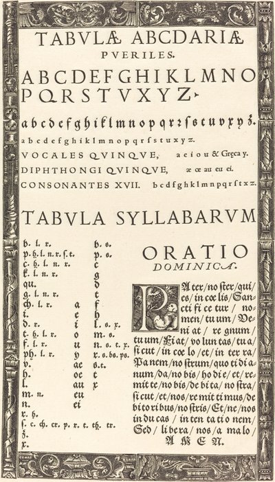 Abeceda pro primer od Probably German 16th Century