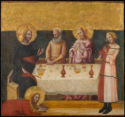 Máří Magdalena Mytí Kristových nohou, cca 1325-1330 (tempera a plátkové zlato na panelu) od Pseudo Jacopino di Francesco