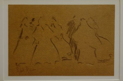 skica ženských postav, Narcís Puget Riquer, kresba uhlem, muzeum Puget, šlechtický dům Can LLaudis, Dalt Vila, Ibiza, baleárské ostrovy, Španělsko od Puget Riquer