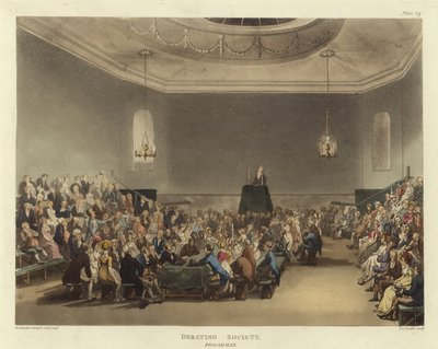 Debatní kroužek od Pugin and Rowlandson