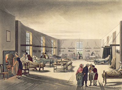 Nemocnice Middlesex z Ackermannova "Mikrokosmu Londýna od Pugin and Rowlandson