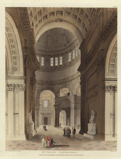 katedrála svatého Pavla od Pugin and Rowlandson