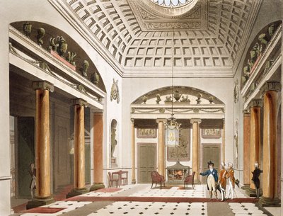Sál, Carlton House, z Ackermannova "Mikrokosmu Londýna od Pugin and Rowlandson