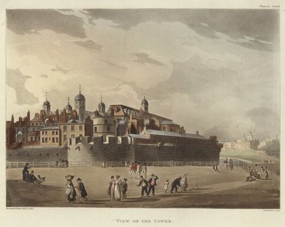 Pohled na věž od Pugin and Rowlandson
