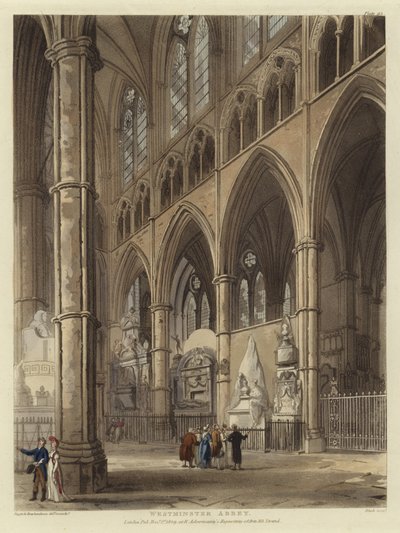 Westminsterské opatství od Pugin and Rowlandson
