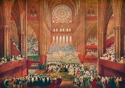Korunovace krále Jiřího IV ve Westminsterském opatství, Londýn, 1821 1906. od Pugin and Stephanoff