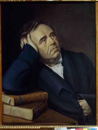 Portrét fabulisty Ivana A. Krylova (1769-1844) (portrét fabulisty I.A. Krylova). Dílo Pjotra Alexejeviče Olenina (1828-1855), pastel na papíře od Pyotr Alexeevich Olenin