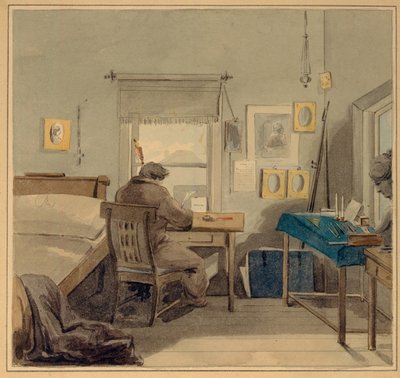 V práci. V domě Pavla Nashchokina, 1824 od Pyotr Fyodorovich Sokolov