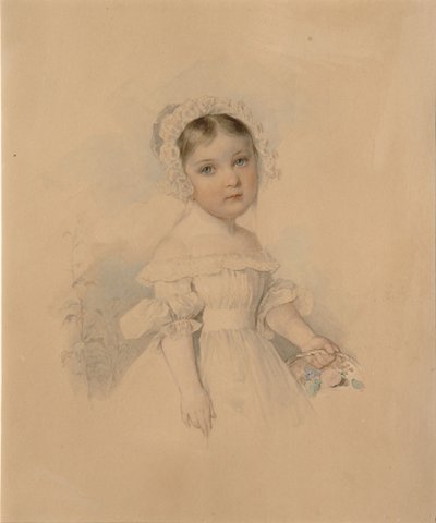 Portrét hraběnky Alexandry Alexandrovny Golitsyny 1823-1910, polovina 20. let 19. století od Pyotr Fyodorovich Sokolov