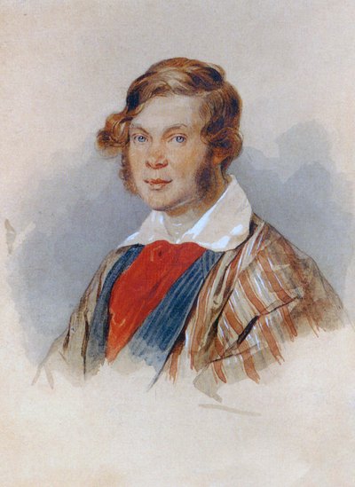 Portrét básníka knížete Petra A. Vjazemského 1792-1878, 30. léta 19. století od Pyotr Fyodorovich Sokolov