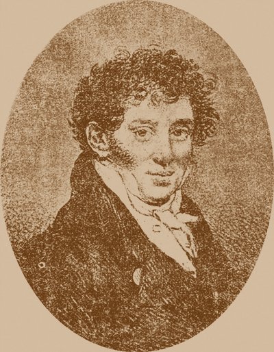 Portrét skladatele a kytaristy Andreje Osipoviče Sychry 1773-1850, 1817. od Pyotr Fyodorovich Sokolov