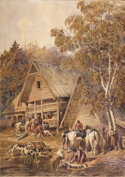Lovci, 1863 od Pyotr Petrovich Sokolov