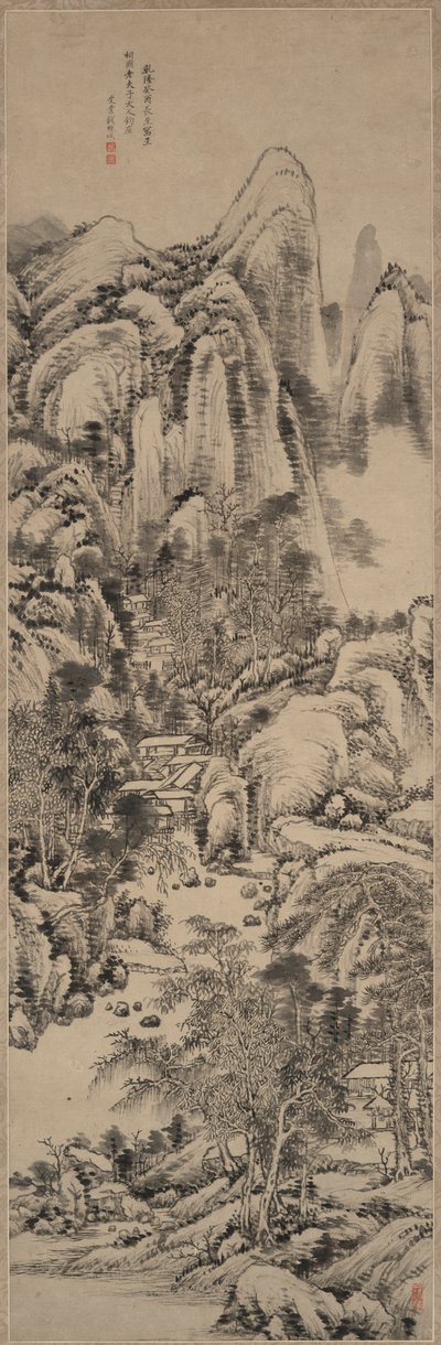 Krajina ve stylu Huang Gongwang od Qian Weicheng