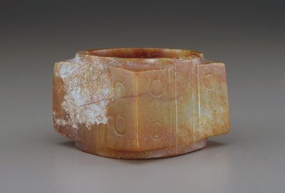 Cong (nefrit (nefrit)) od Qing Dynasty Chinese School