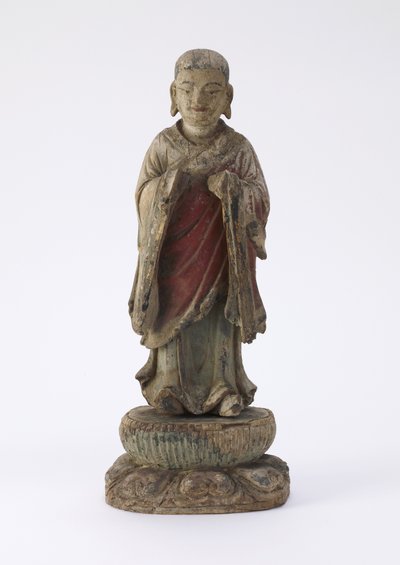 Postava mnicha A-nana (Ananda) od Qing Dynasty Chinese School