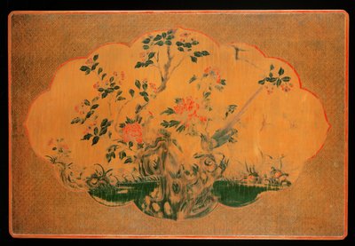 Stolní deska, období Kchang-si (1662-1722) (lakované dřevo a konopná tkanina) (viz také 272133) od Qing Dynasty Chinese School