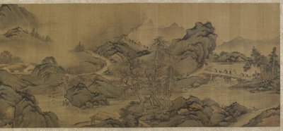 Cestování v horách a potocích od Qing Dynasty Chinese School