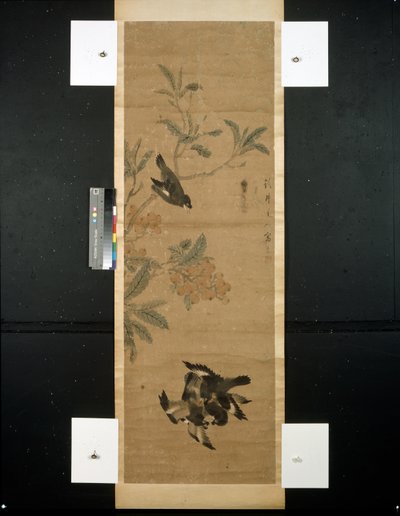 Ptáci a větev od Qing Dynasty Chinese School