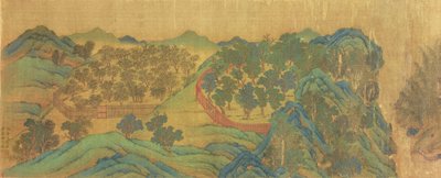 Zahrada sídla Wang Chuana podle malířského stylu a poezie Wang Weie od Qiu Ying