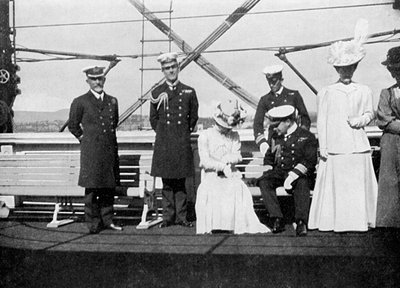 Na palubě královské jachty Victoria a Albert III, Christiania Oslo, Norsko, 1908. od Queen Alexandra