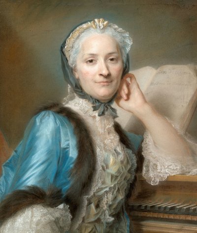 Portrét Madame Anne-Jeanne Cassanéa de Mondonville, rozené Boucon (1708-1780) od Quentin de la Latour
