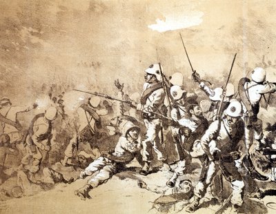 Bitva u Adouy mezi Italy a Etiopií v roce 1896 Q. Cenni. sd. kolem roku 1896. od Quinto Cenni