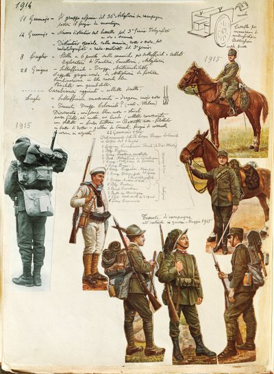 Uniformy italské armády za 1. světové války, Quinto Cenni, barevný štítek od Quinto Cenni