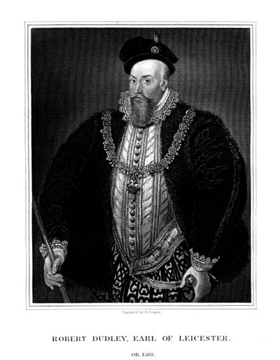 Robert Dudley, 1. hrabě z Leicesteru, oblíbenec anglické královny Alžběty I., 1823. od R. Cooper